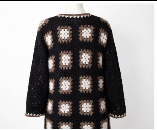 Chaqueta de crochet estilo granny squares – Boho vintage