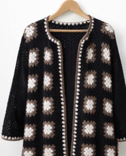 Chaqueta de crochet estilo granny squares – Boho vintage