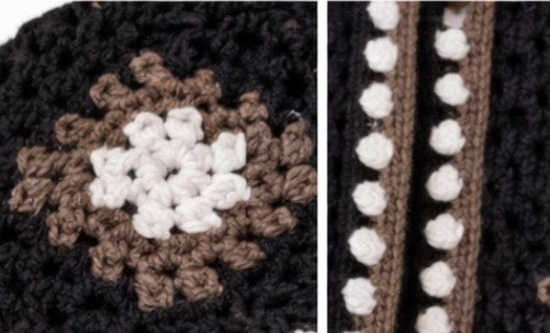 Chaqueta de crochet estilo granny squares – Boho vintage