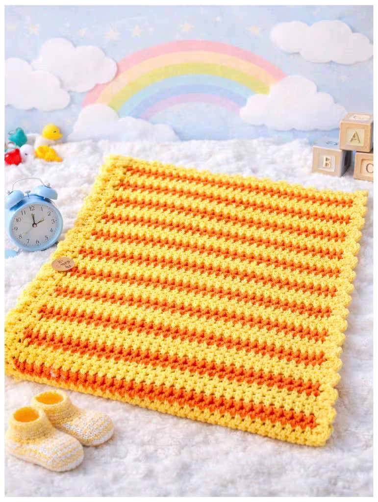 Handmade Crochet Baby Blanket – Soft Multicolor Granny Stitch // Manta de Bebé Tejida a Crochet – Puntada Granny Multicolor