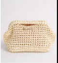 Bolso clutch crochet artesanal color crema | Bolso boho hecho a mano | Bolso verano Ibiza | Complemento slow fashion