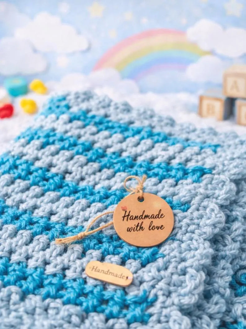 Handmade Crochet Baby Blanket – Soft Multicolor Granny Stitch // Manta de Bebé Tejida a Crochet – Puntada Granny Multicolor