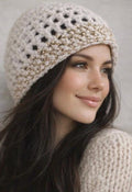 Gorro tejido a mano de lana – Gorro crochet estilo boho – Beanie artesanal cálido – Gorro de invierno para mujer