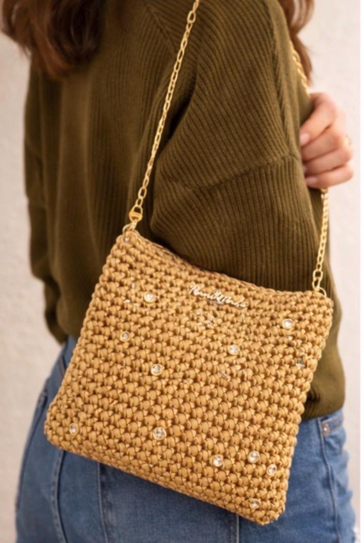 Bolso Personalizado de seda Hecho a Mano | Bolso Boho Chic con Nombre | Bandolera Artesanal Estilo Ibiza | Regalo Personalizado Mujer