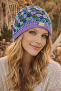 Gorro Crochet Granny Square Amarillo – Beanie Tejido a Mano Mujer – Gorro Boho Invierno – Sombrero Artesanal Colorido