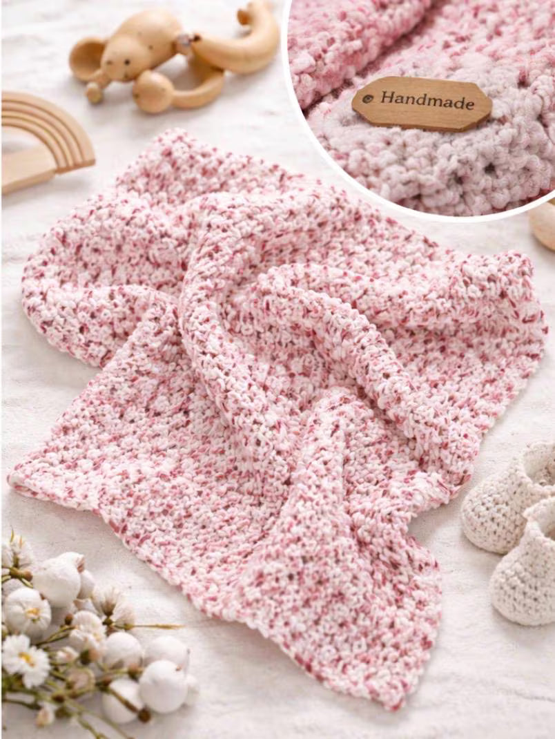 Manta Bebé Tejida a Mano | Manta Crochet Suave para Recién Nacido | Regalo Baby Shower | Handmade IbizaModa Baby